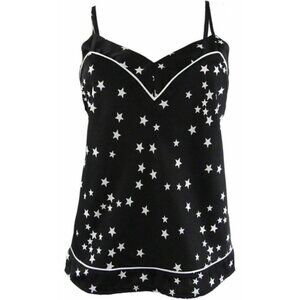 INC Int’l Concepts Size S Black White Starry Night Print Sleep Camisole Tank NWT
